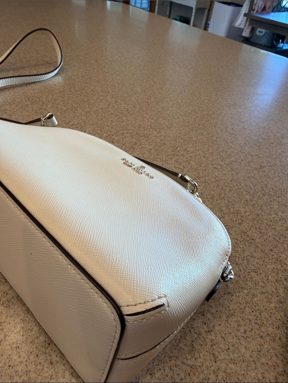 kate spade Cream Saffiano Dome Crossbody with Gold chain - Picture 9 of 14